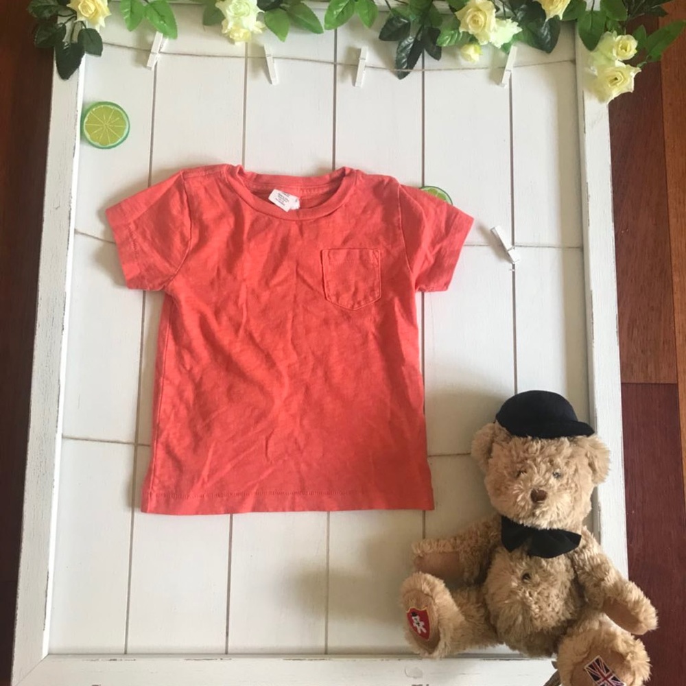 Crewcuts Coral t-shirt with pocket - EUC